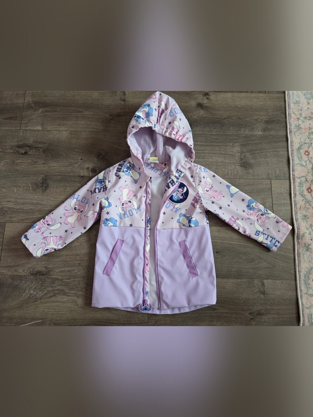 Girls' Toddler Lilo & Stitch Rain Coat Size 3t